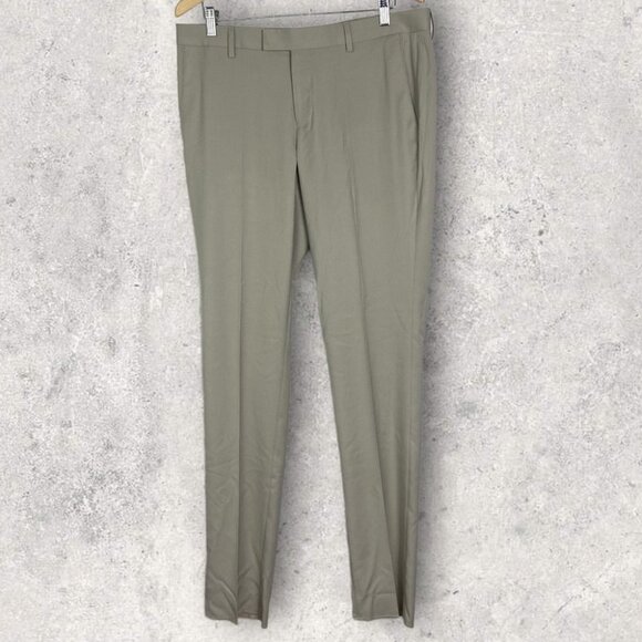 NEW Soul of London Suit Pants Size 35R Simons Formalwear Dress Pants Beige Tan - Picture 3 of 12